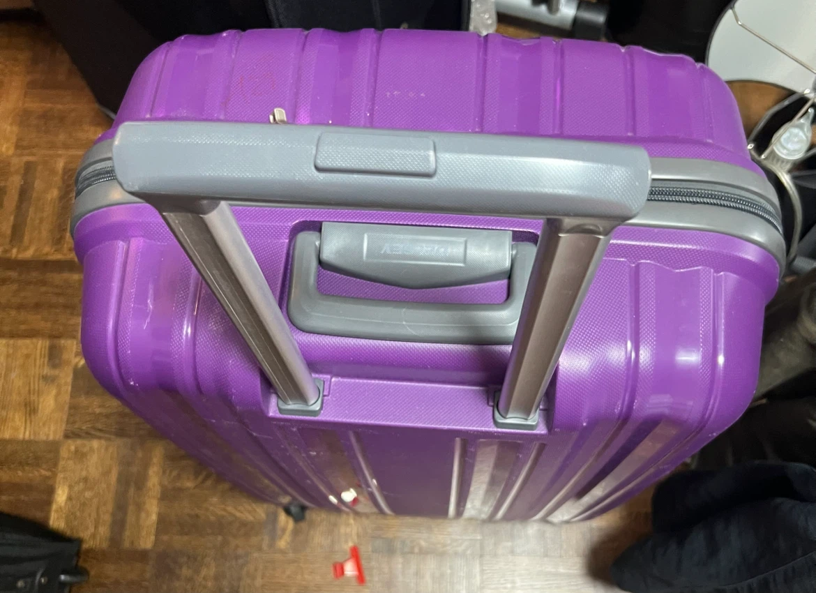 Purple Delsey Hardside Spinner Suitcase - photo 3
