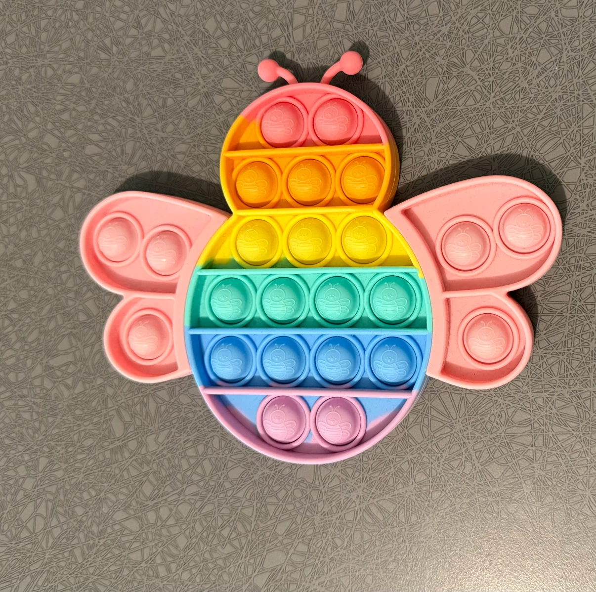 Rainbow Bee Pop-It Fidget Toy