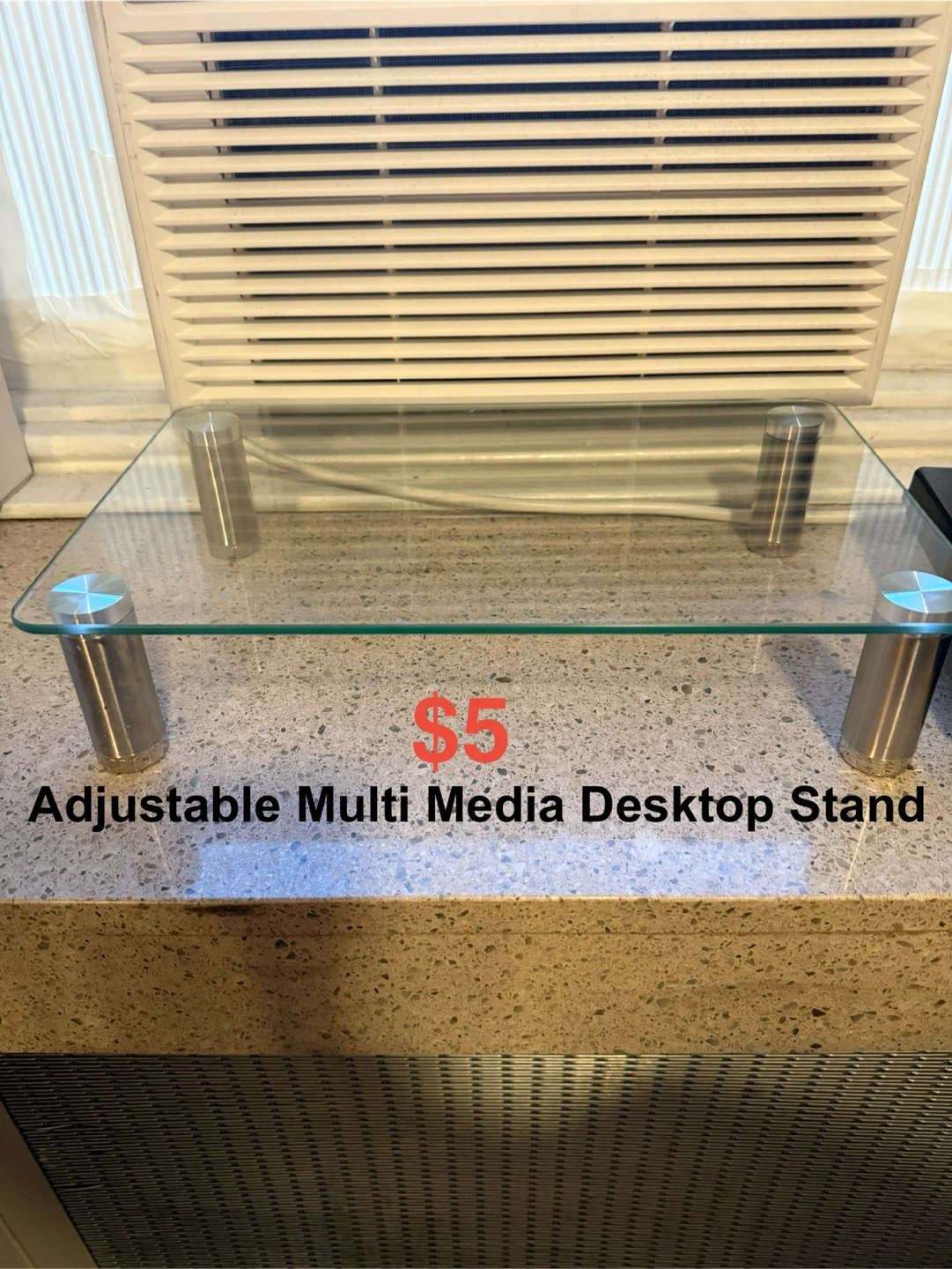 Adjustable Multi Media Desktop Stand