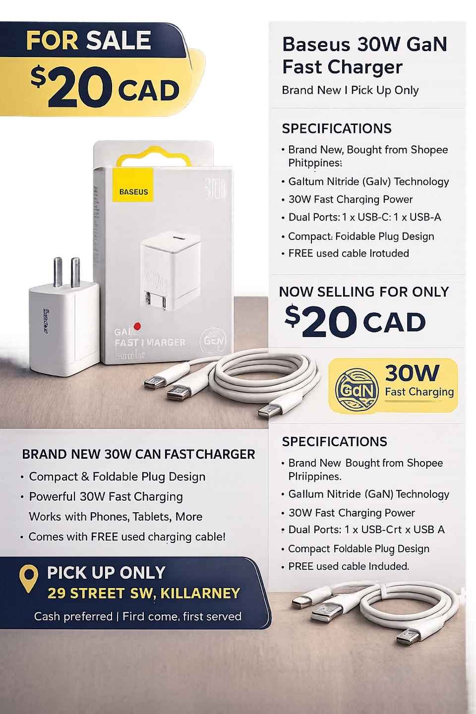 Baseus 30W GaN Fast Charger