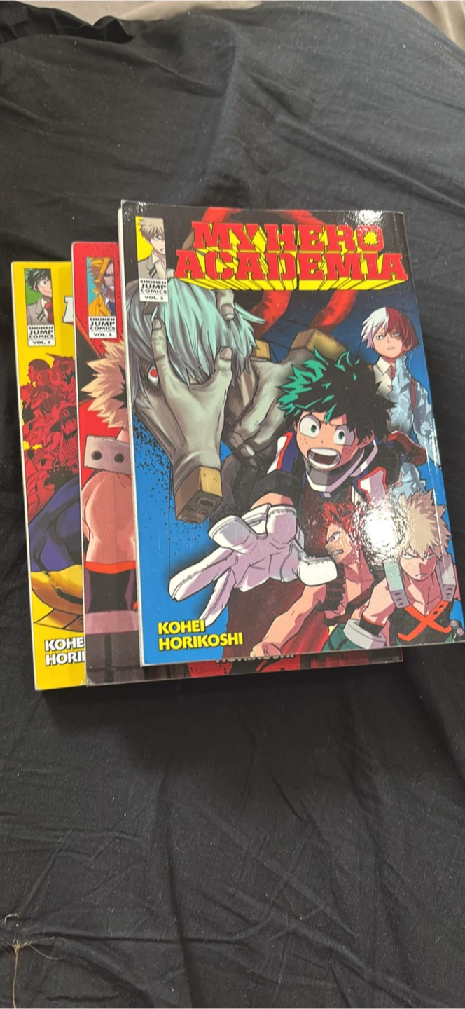 My Hero Academia Manga Volumes 1, 2, & 3