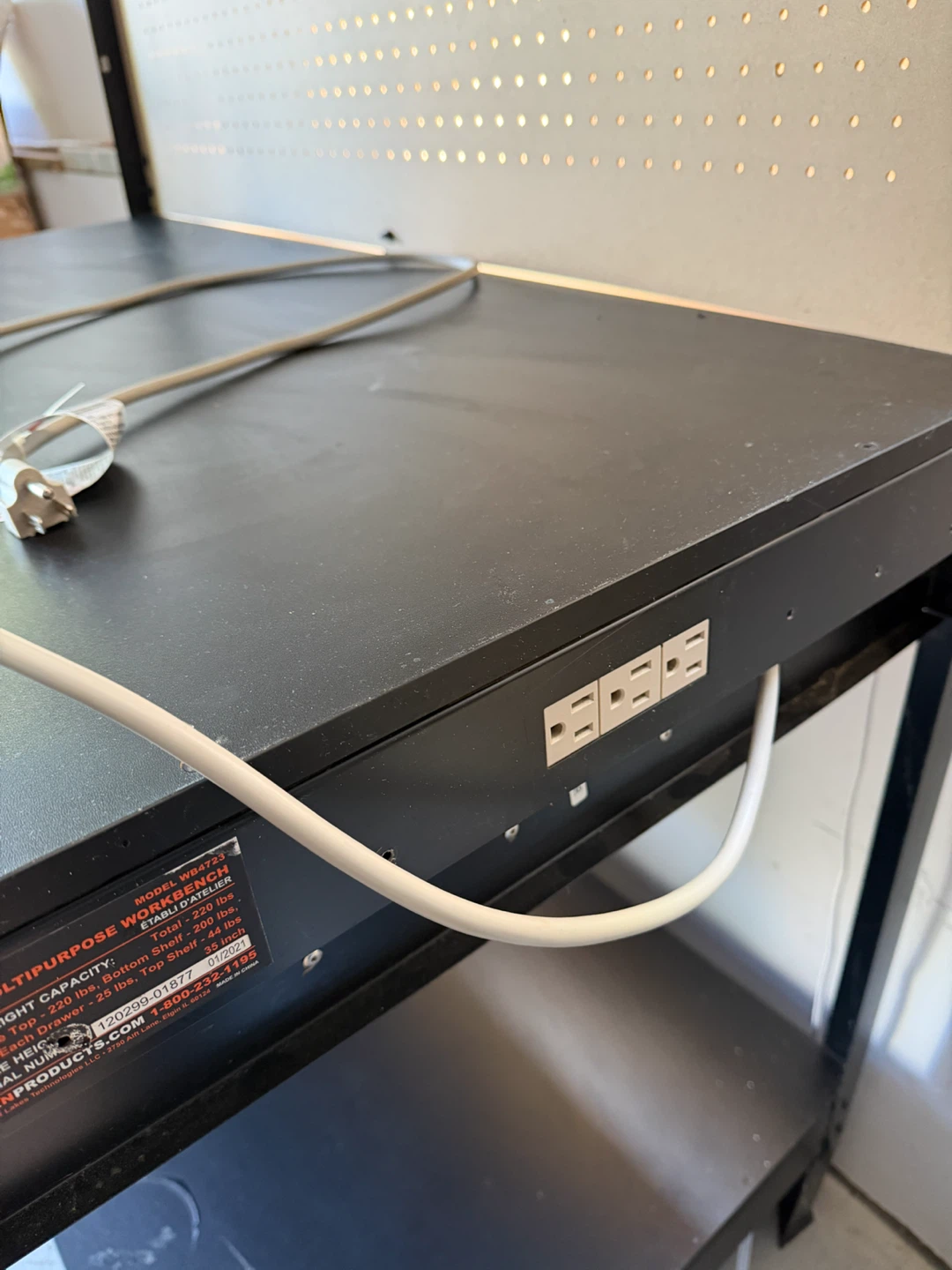WEN 48-Inch Workbench with Power Outlets and Light - photo 4