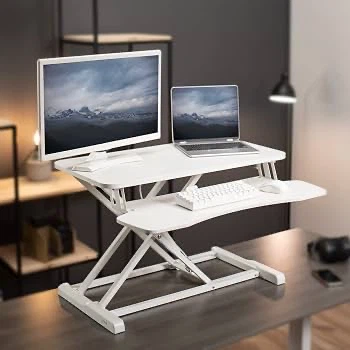 VIVO White Standing Desk Converter