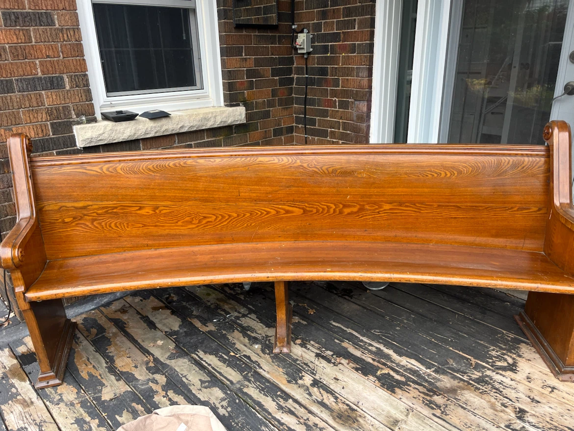 Wooden pew