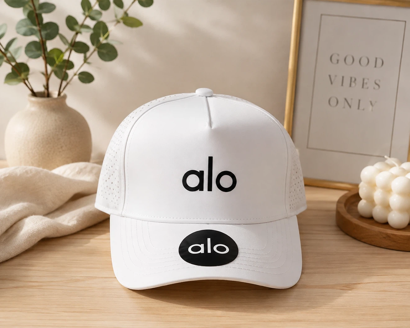 Alo White Baseball Cap