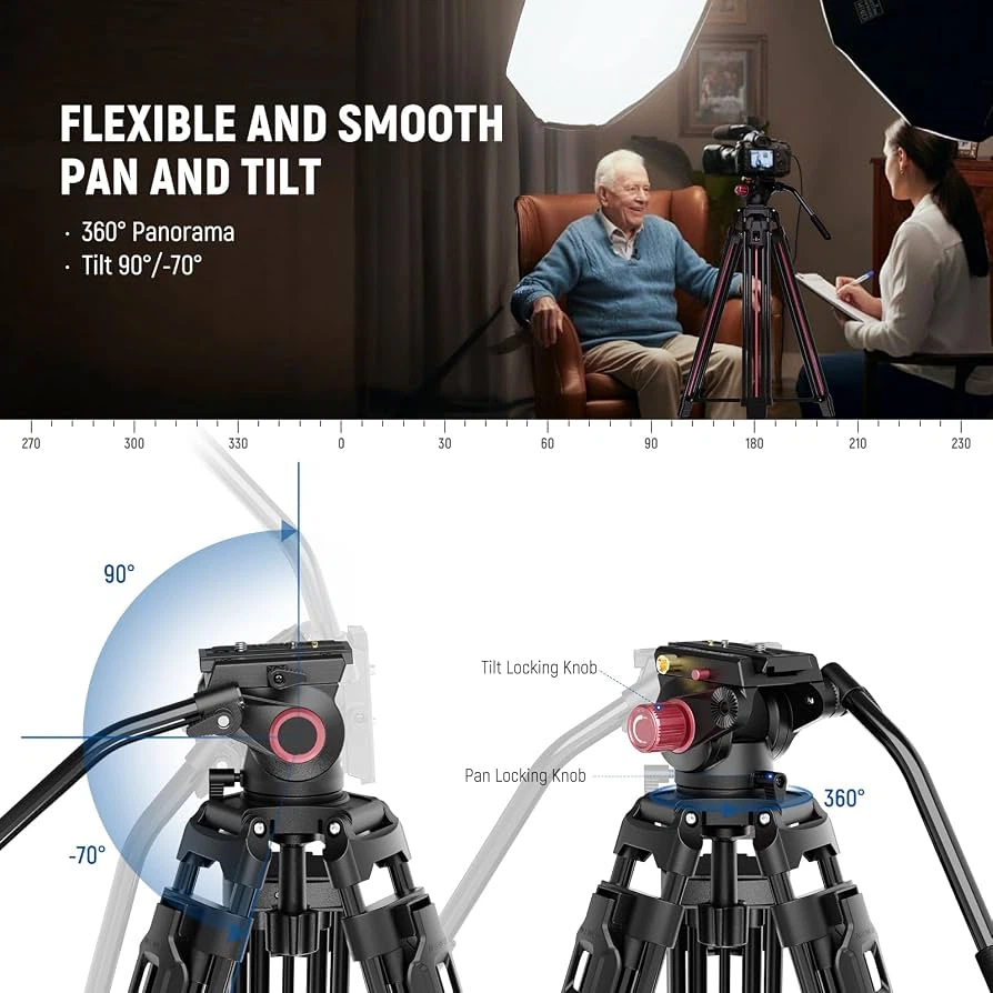 Openbox LL38 Video Tripod with Fluid Head - photo 4