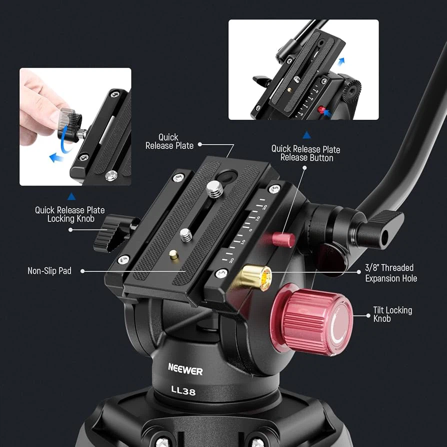 Openbox LL38 Video Tripod with Fluid Head - photo 5