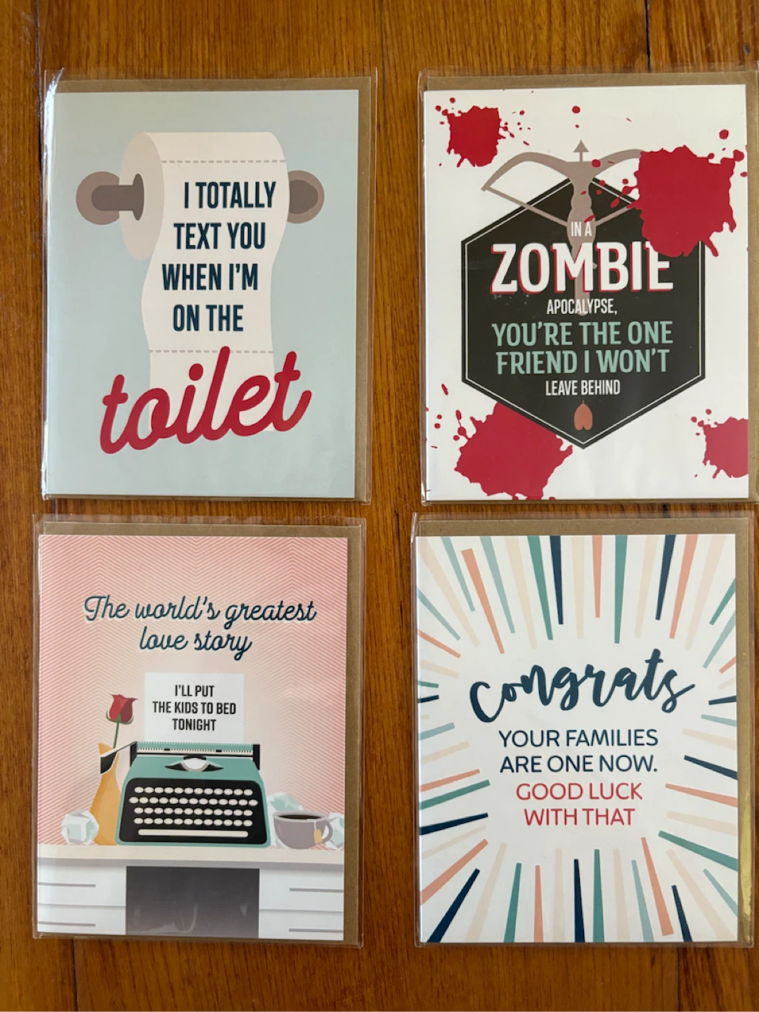 4 new unique greeting cards