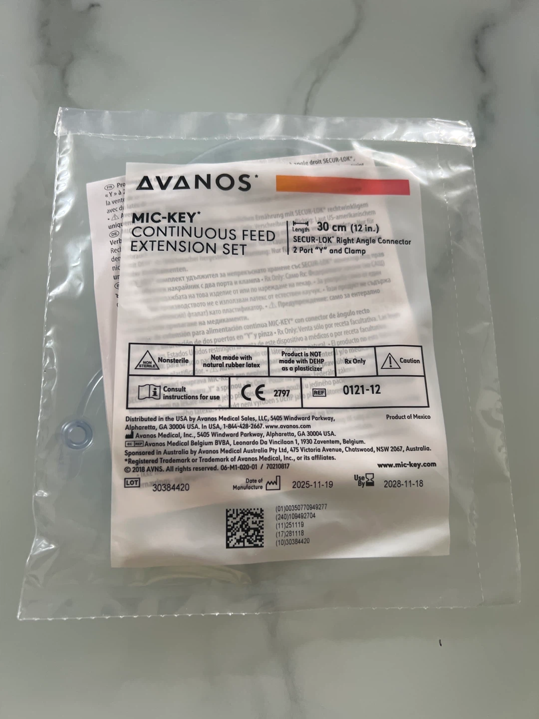 AVANOS MIC-KEY Continuous Feed Extension Set 30 cm - photo 2