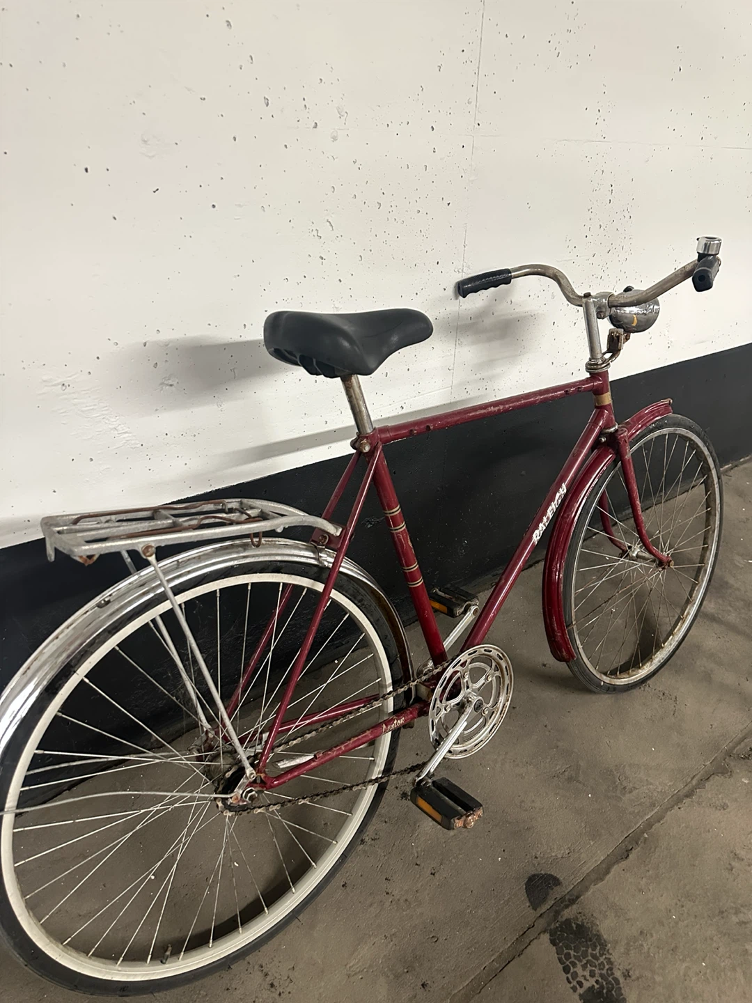 VINTAGE MENS SIZE MEDIUM LARGE RALEIGH SINGLE SPEED CRUISER BIKE - photo 4