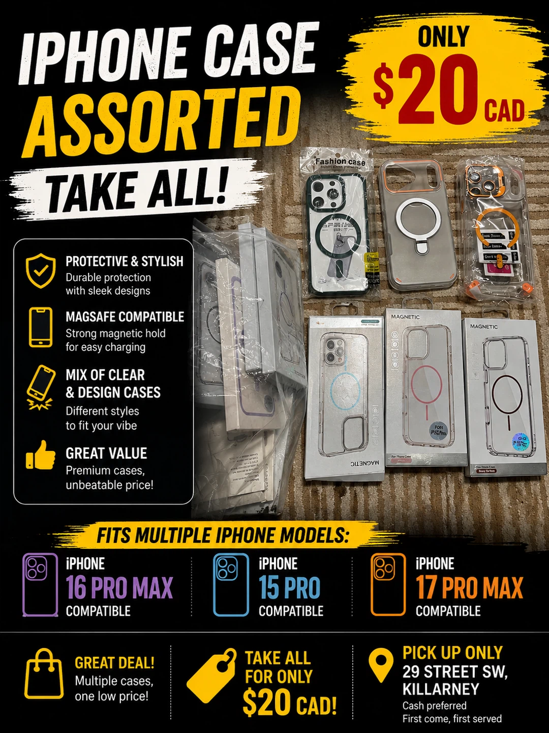 Assorted iPhone Cases for Multiple Models - Take All!