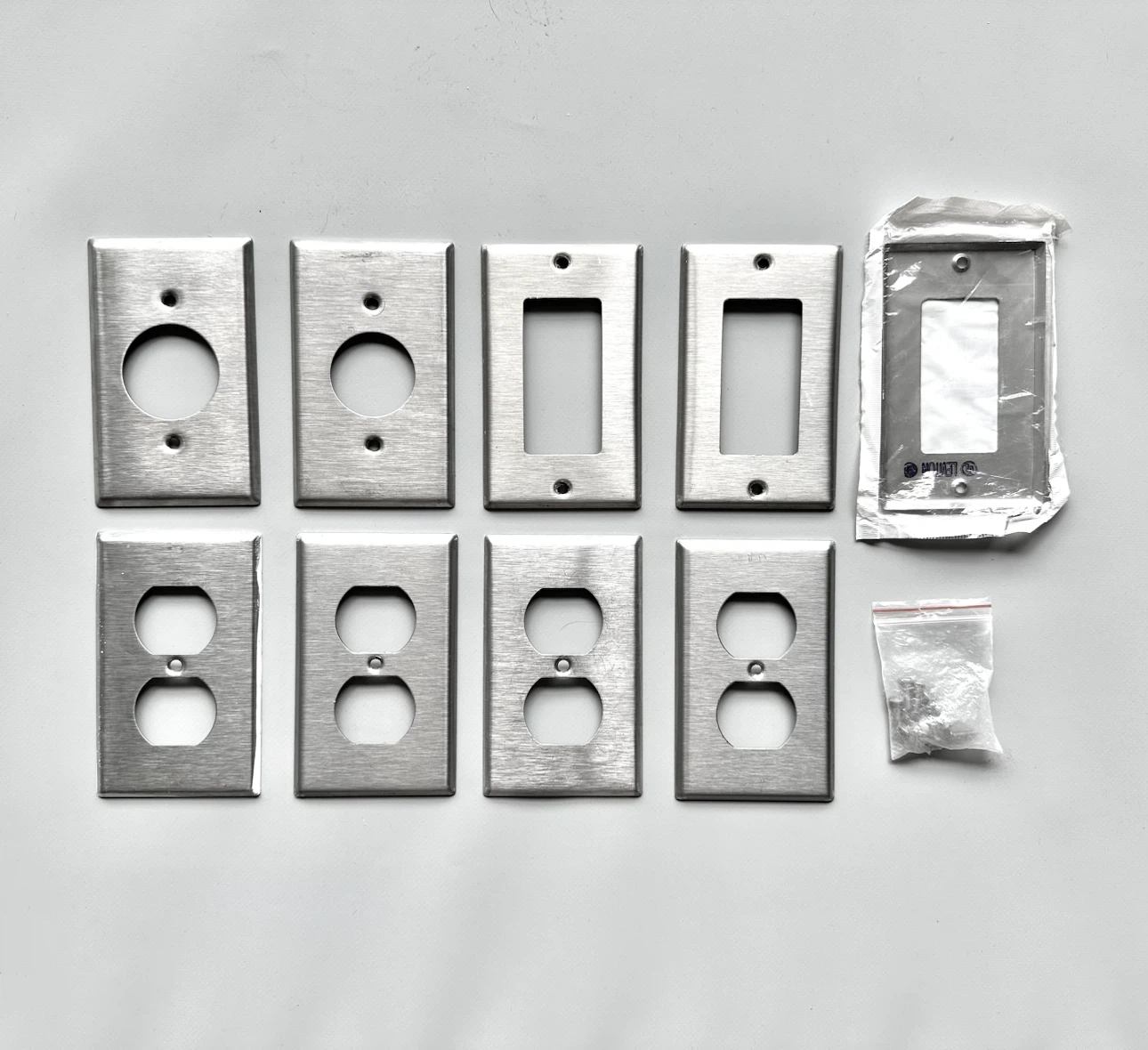 Leviton Stainless Steel Wall Plates Lot