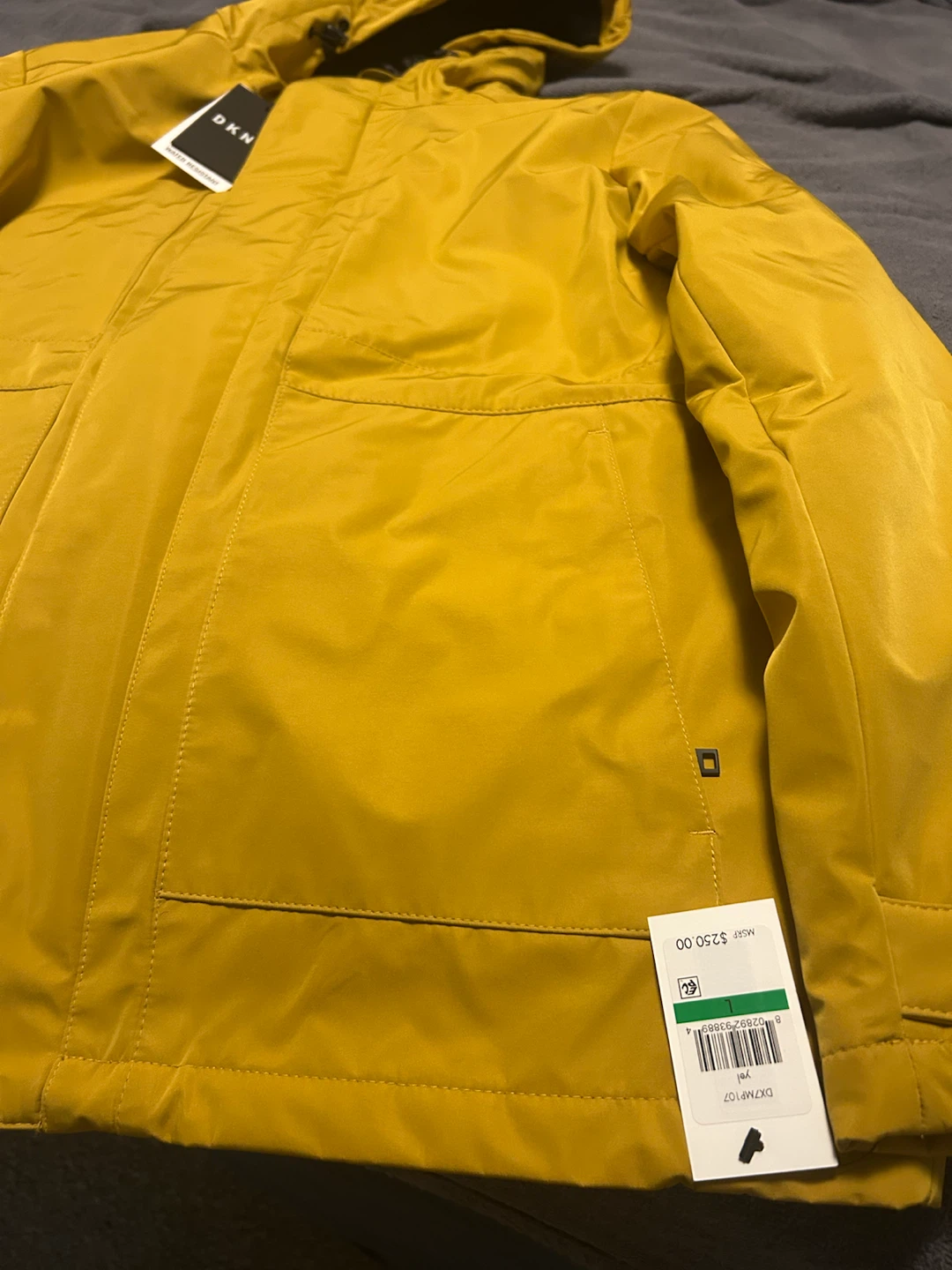DKNY Yellow Hooded Jacket
