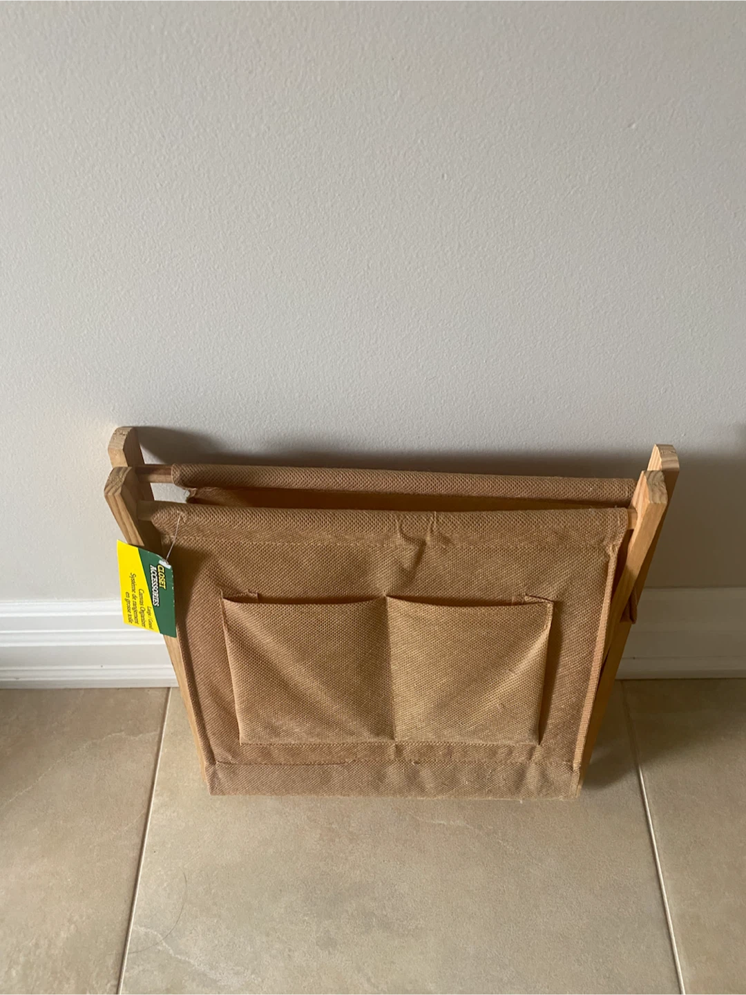 Wooden Canvas Rack with Pockets - photo 3