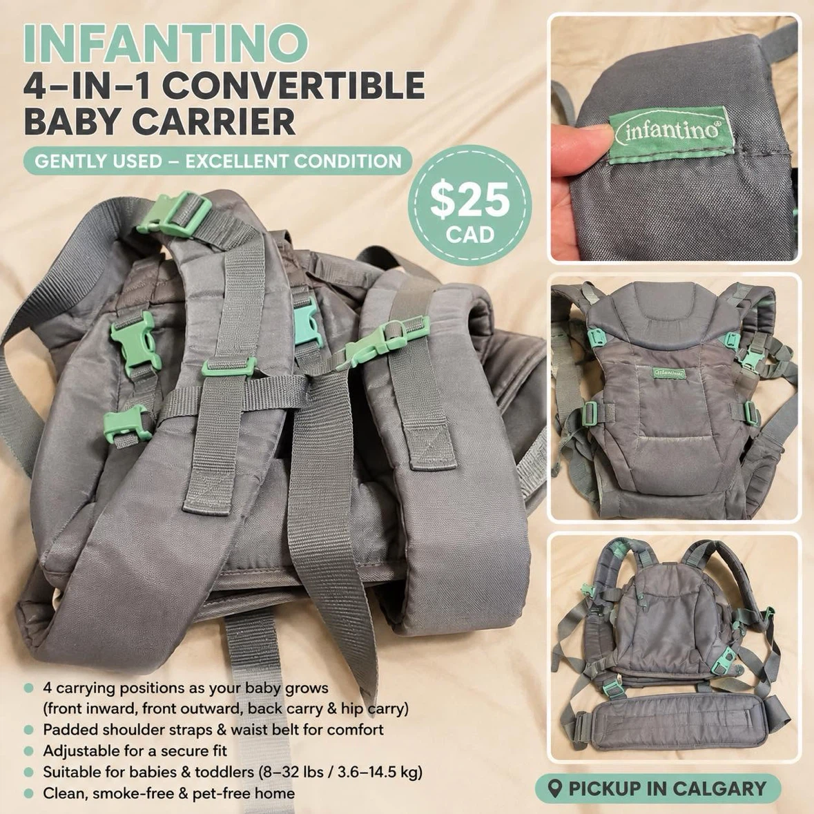 Infantino 4-in-1 Convertible Baby Carrier