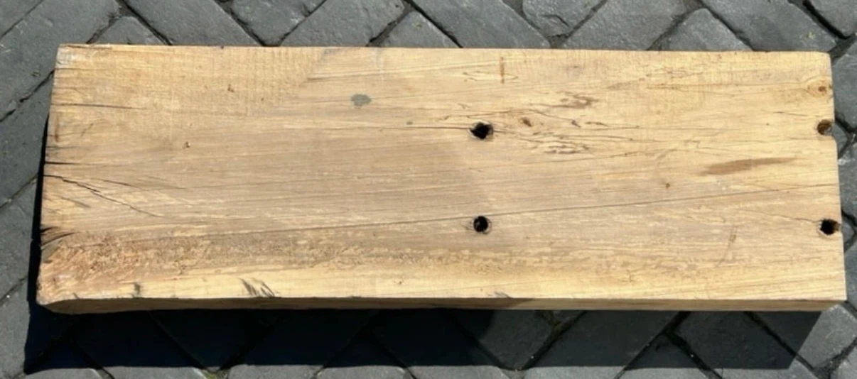Thick century old reclaimed wood piece