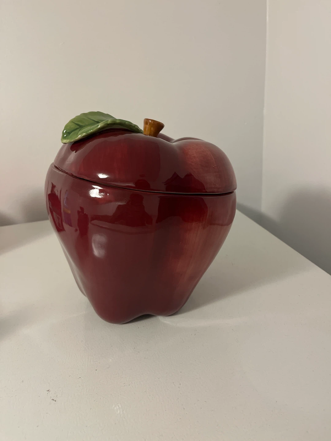 Apple Shaped Ceramic Jar
