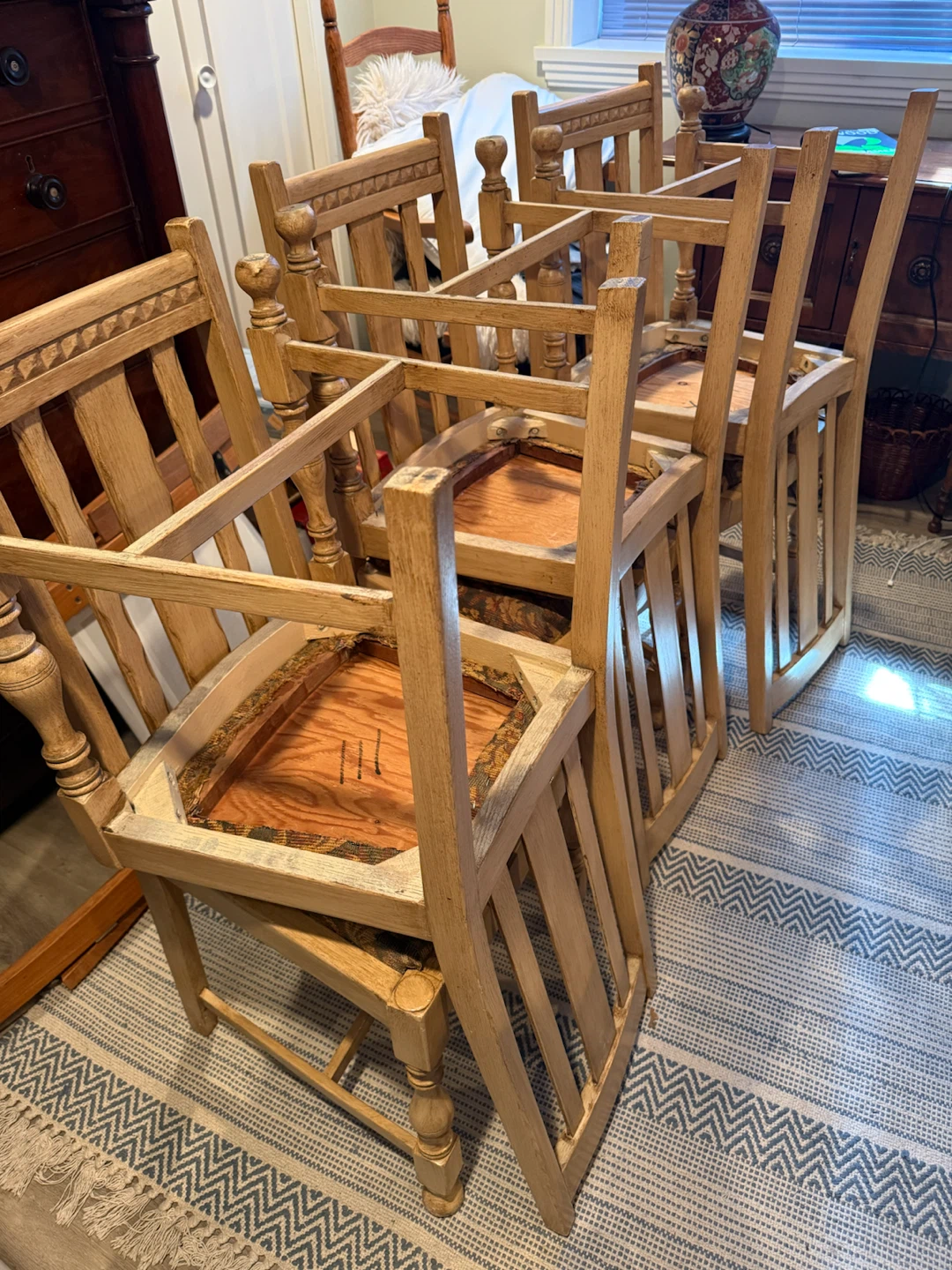 Set of 6 vintage dining chairs - photo 3