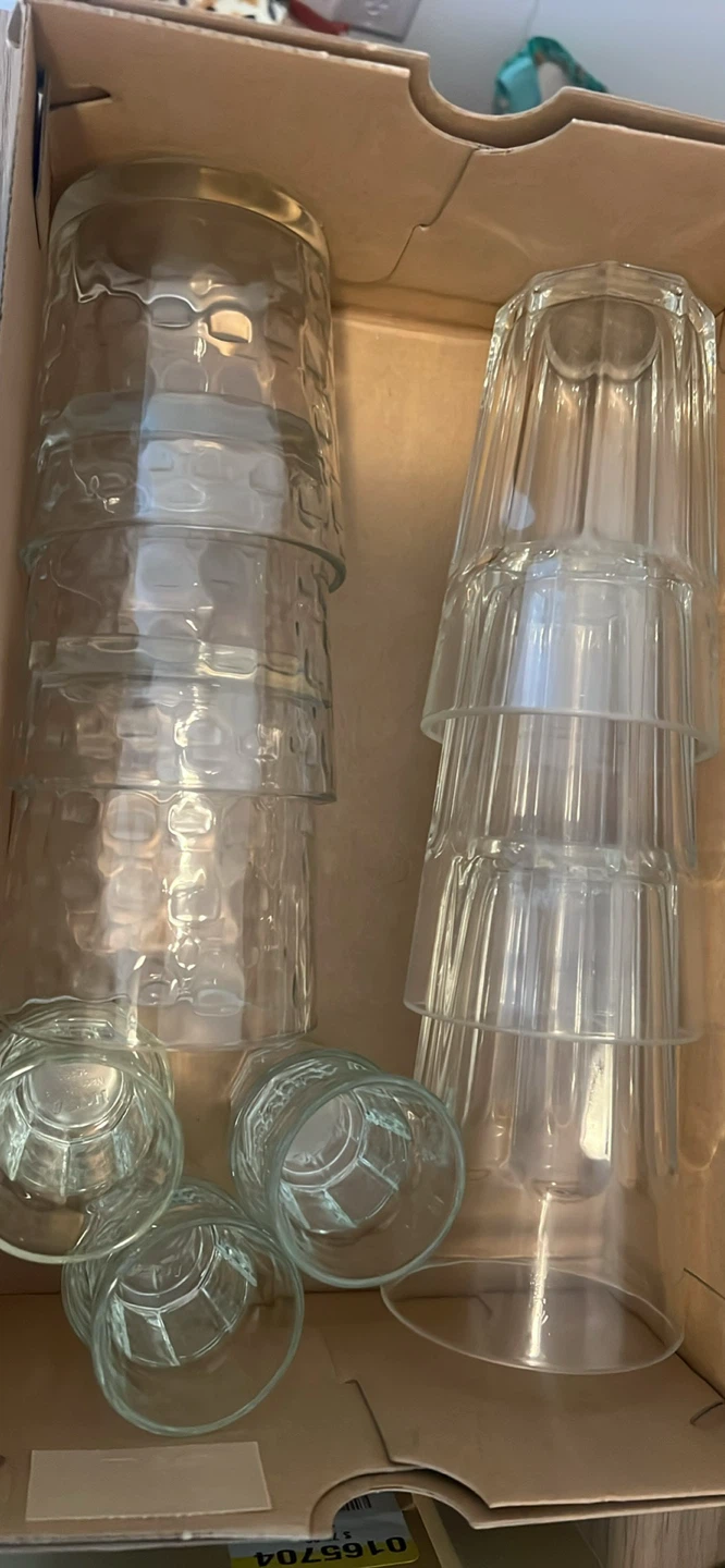 Set of 6 Glass Tumblers and 6 Shot size