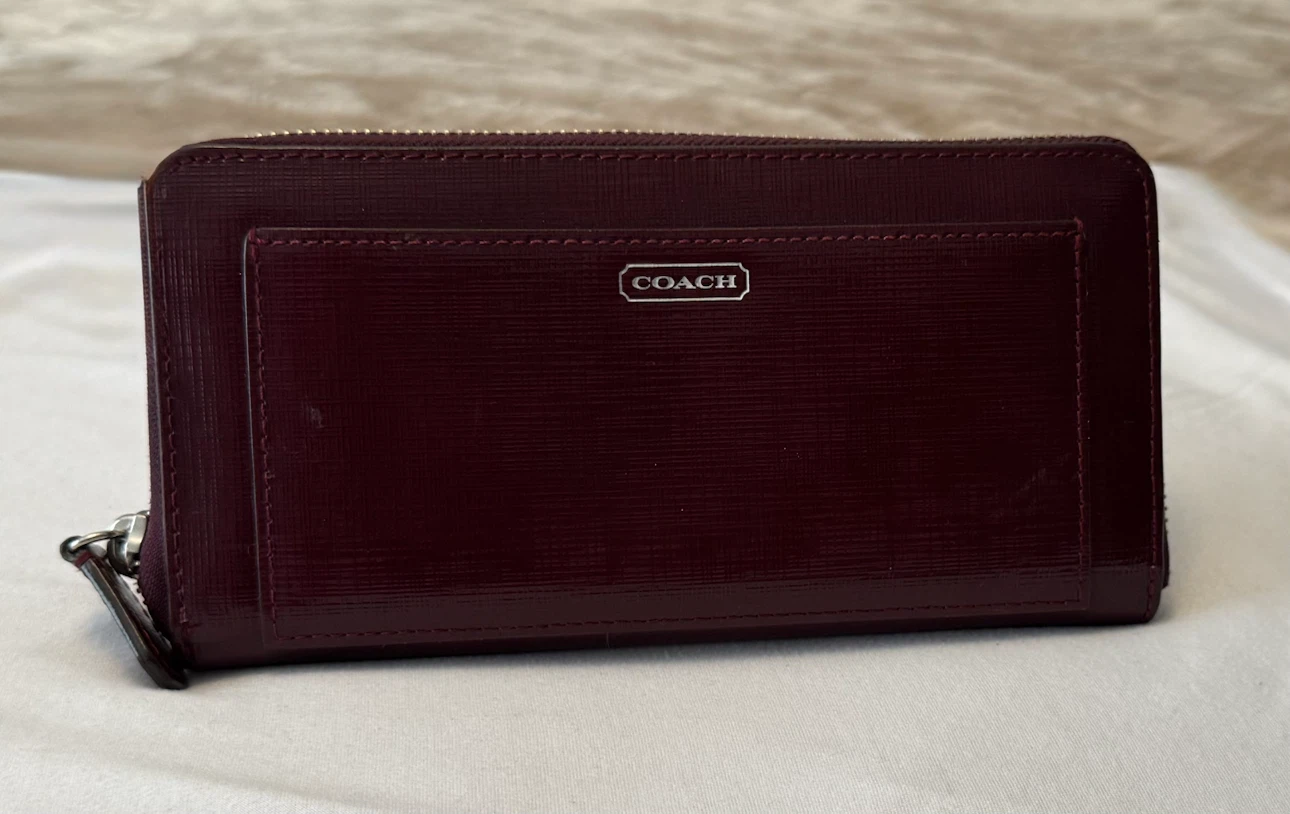 Coach Saffiano Leather Zip Around Wallet - photo 2