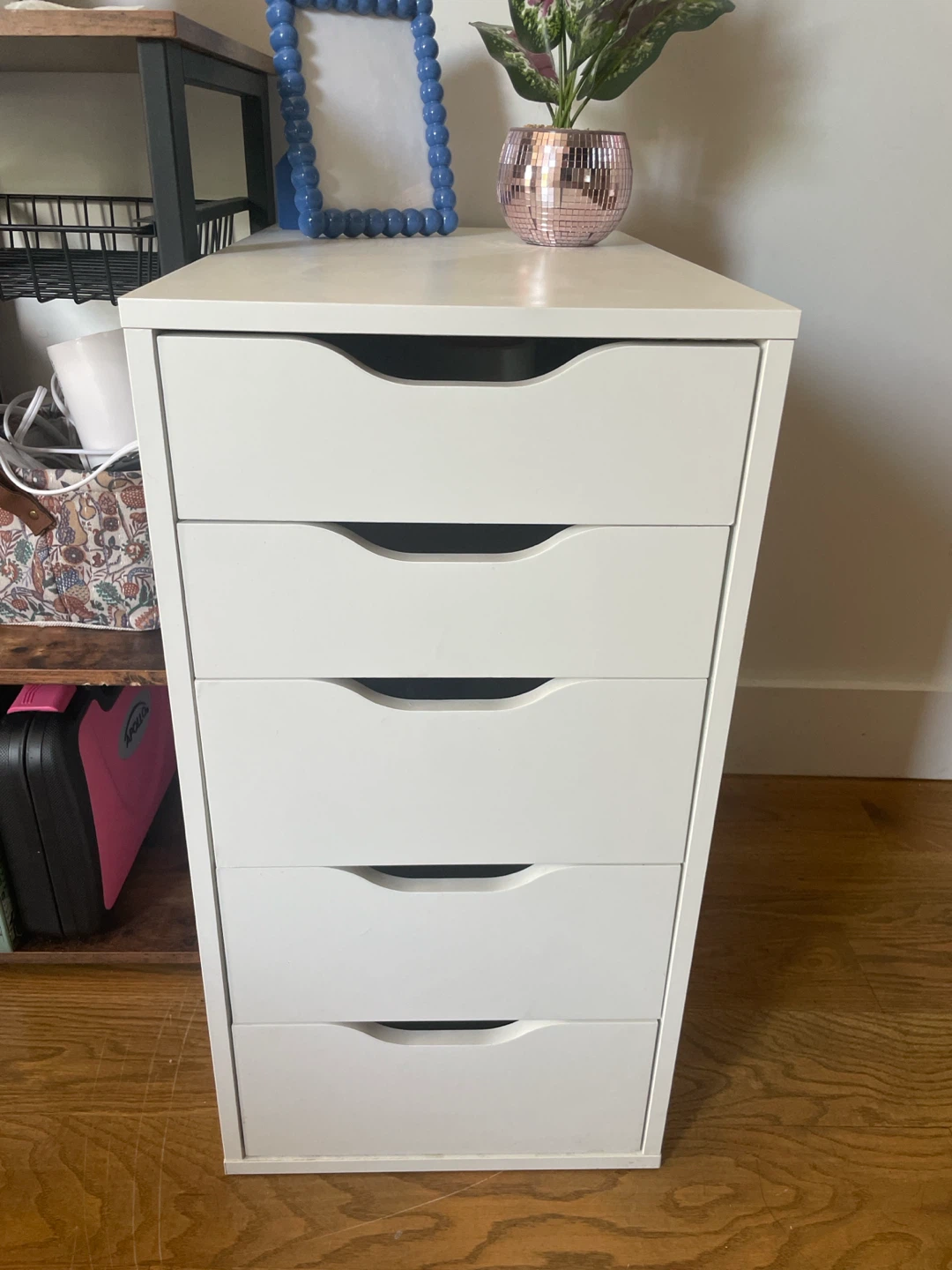 White 5-Drawer Alex Unit