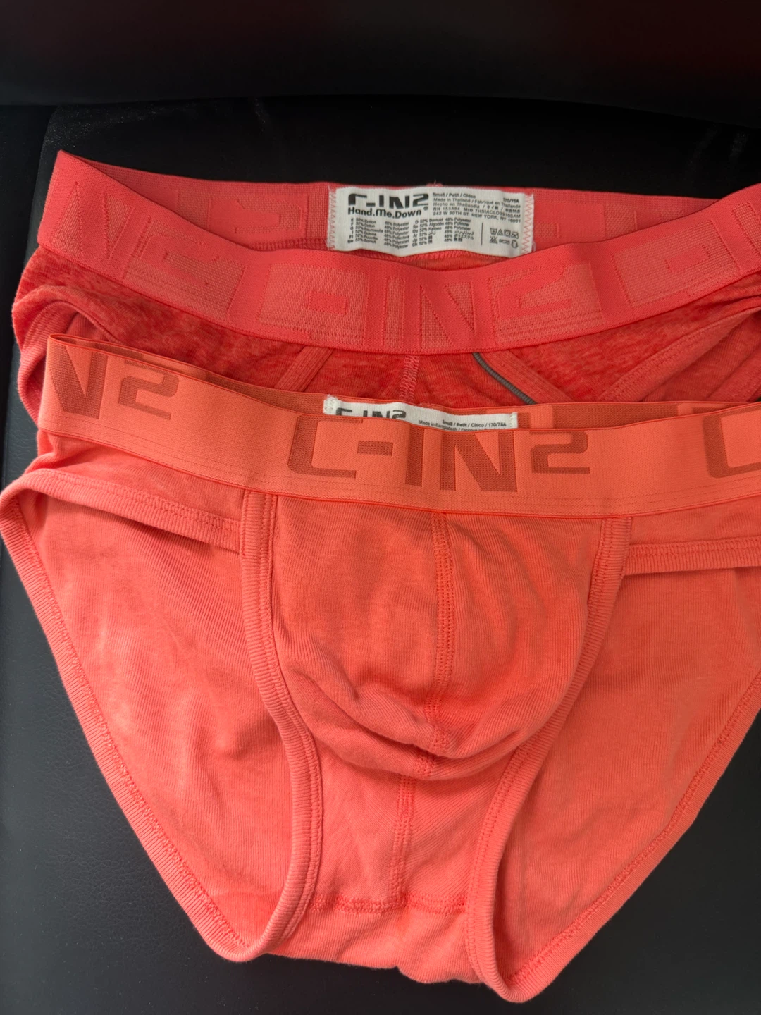 2x C-IN2 Men's Underwear Briefs Orange Size S