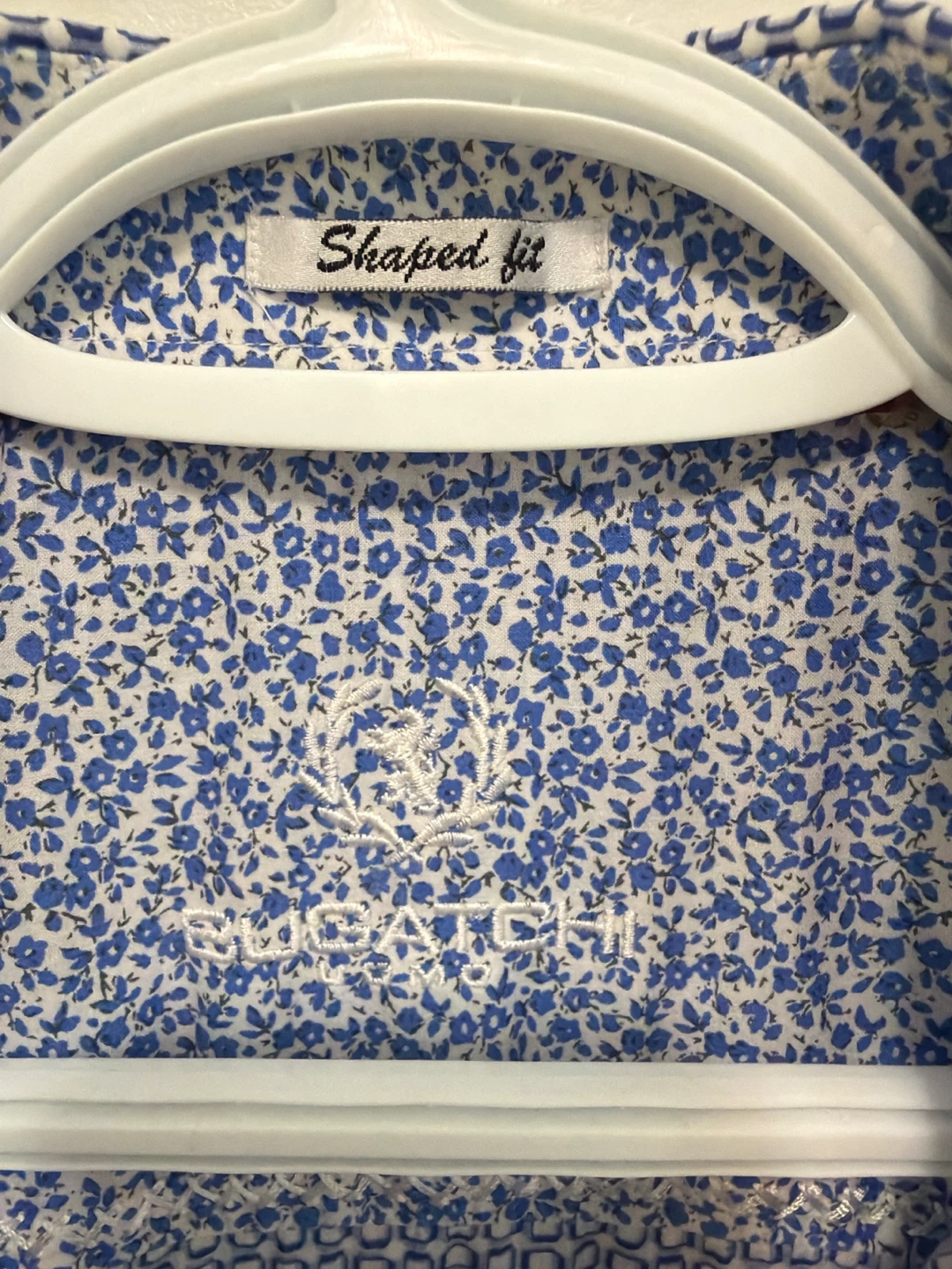 BUGATCHI Men's Blue Patterned Dress Shirt - photo 2