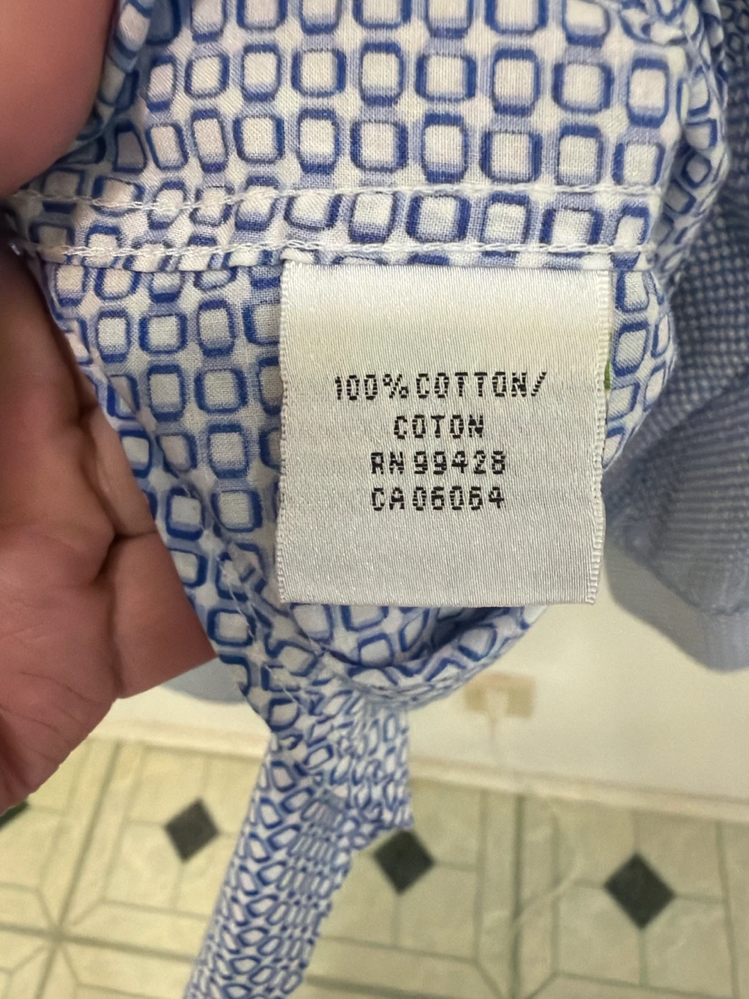 BUGATCHI Men's Blue Patterned Dress Shirt - photo 3