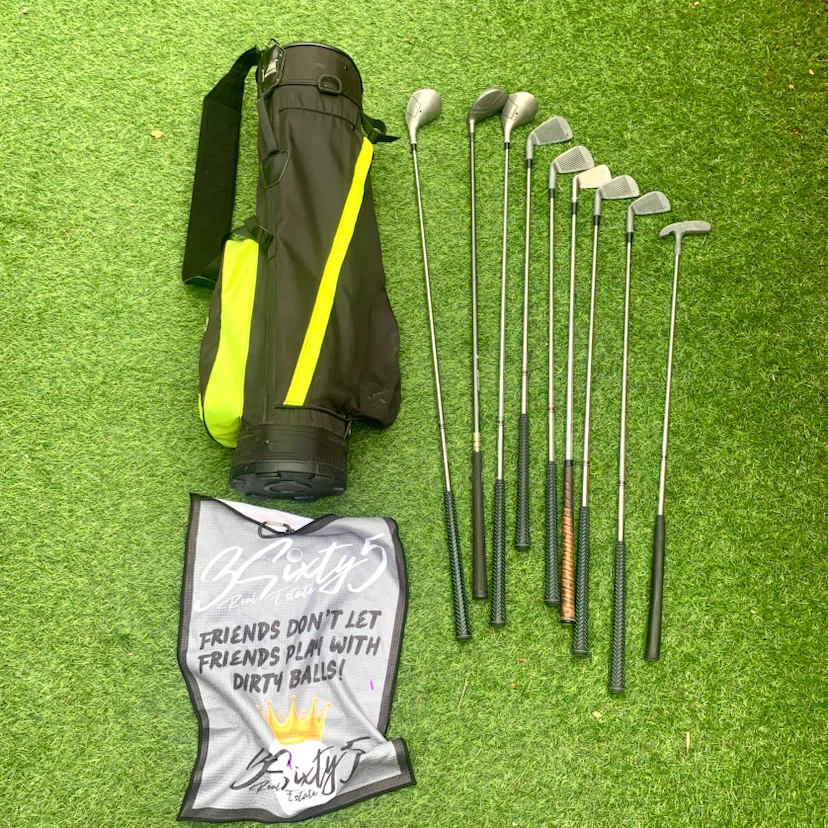 Right Hand Golf Clubs Set Bag Balls Tees Beginner Golfing Set