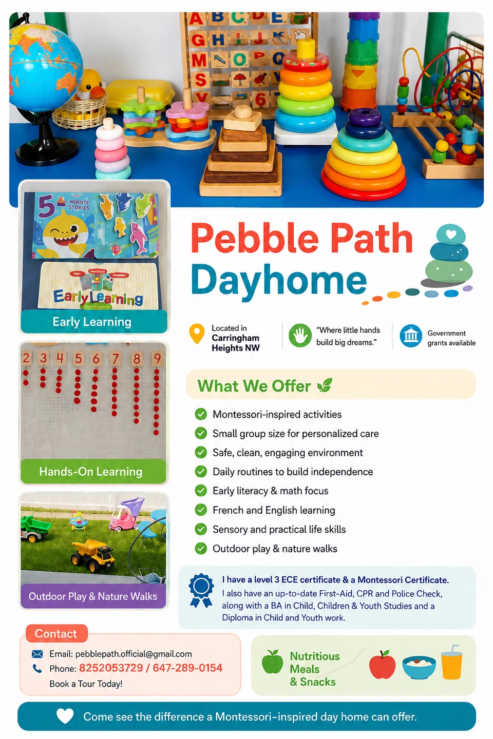 Pebble Path Dayhome Promotional Flyer