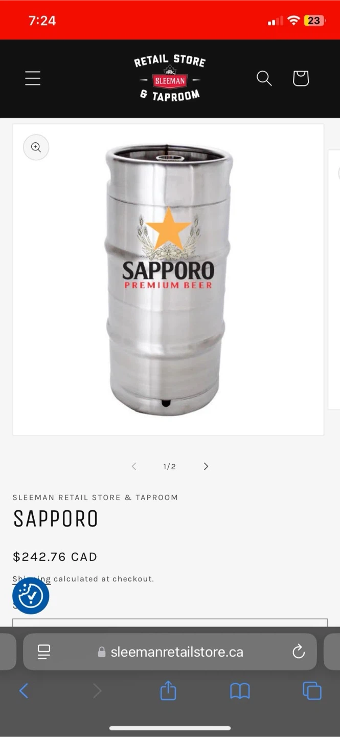 Sapporo Premium Beer Keg