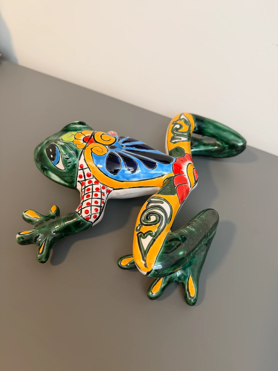 Talavera Style Ceramic Mexican Frog Figurine - photo 2