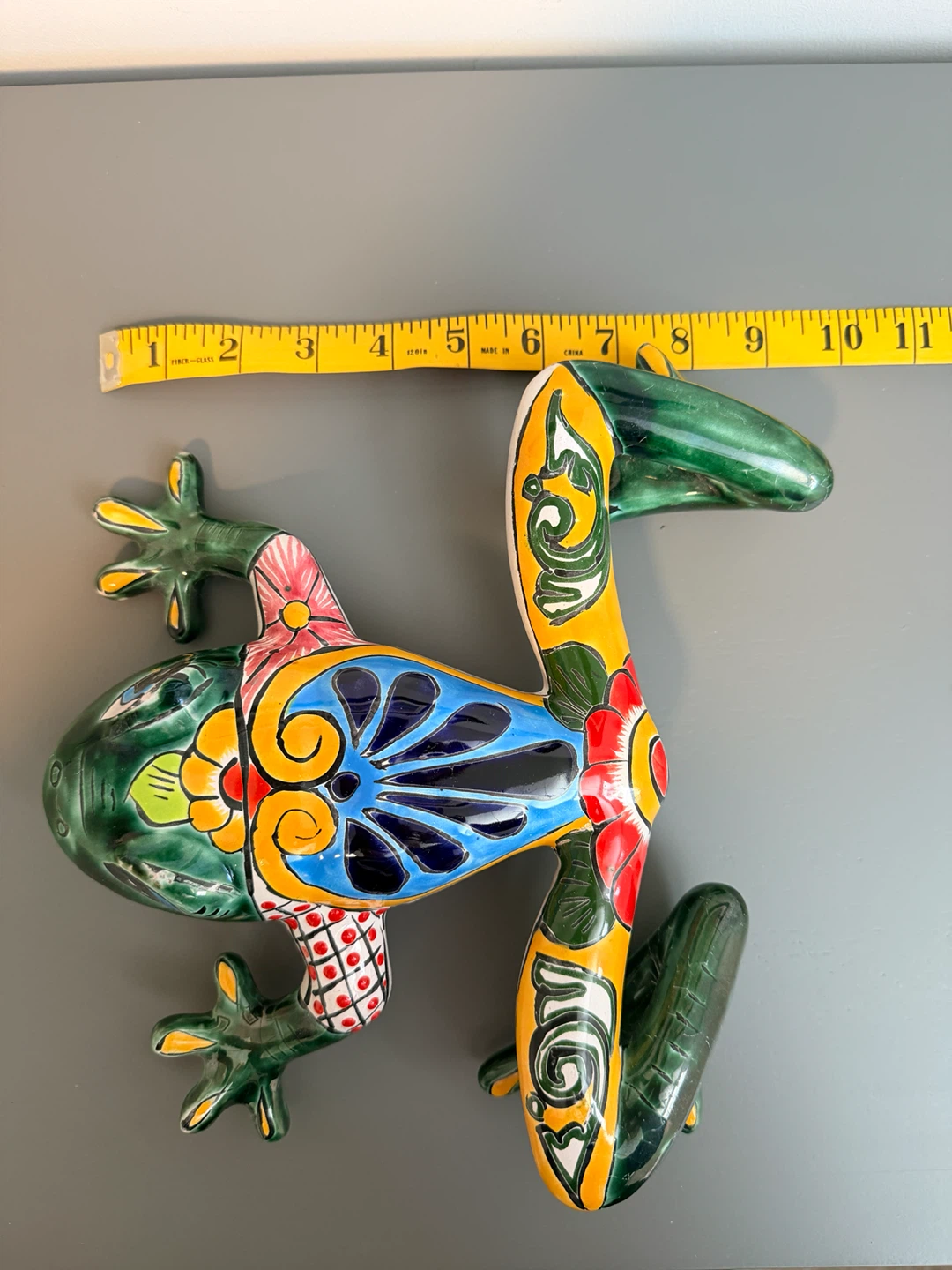 Talavera Style Ceramic Mexican Frog Figurine - photo 4