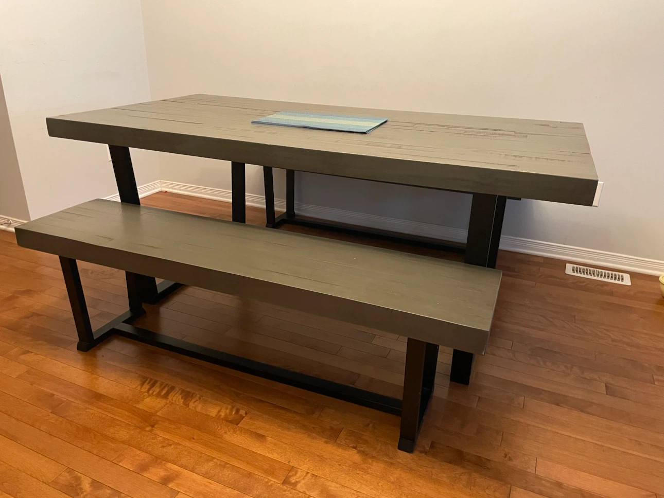 Farmhouse Dining Table and Bench Set