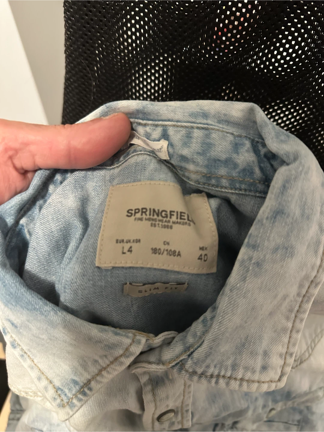 Springfield Slim Fit Denim Shirt - photo 2