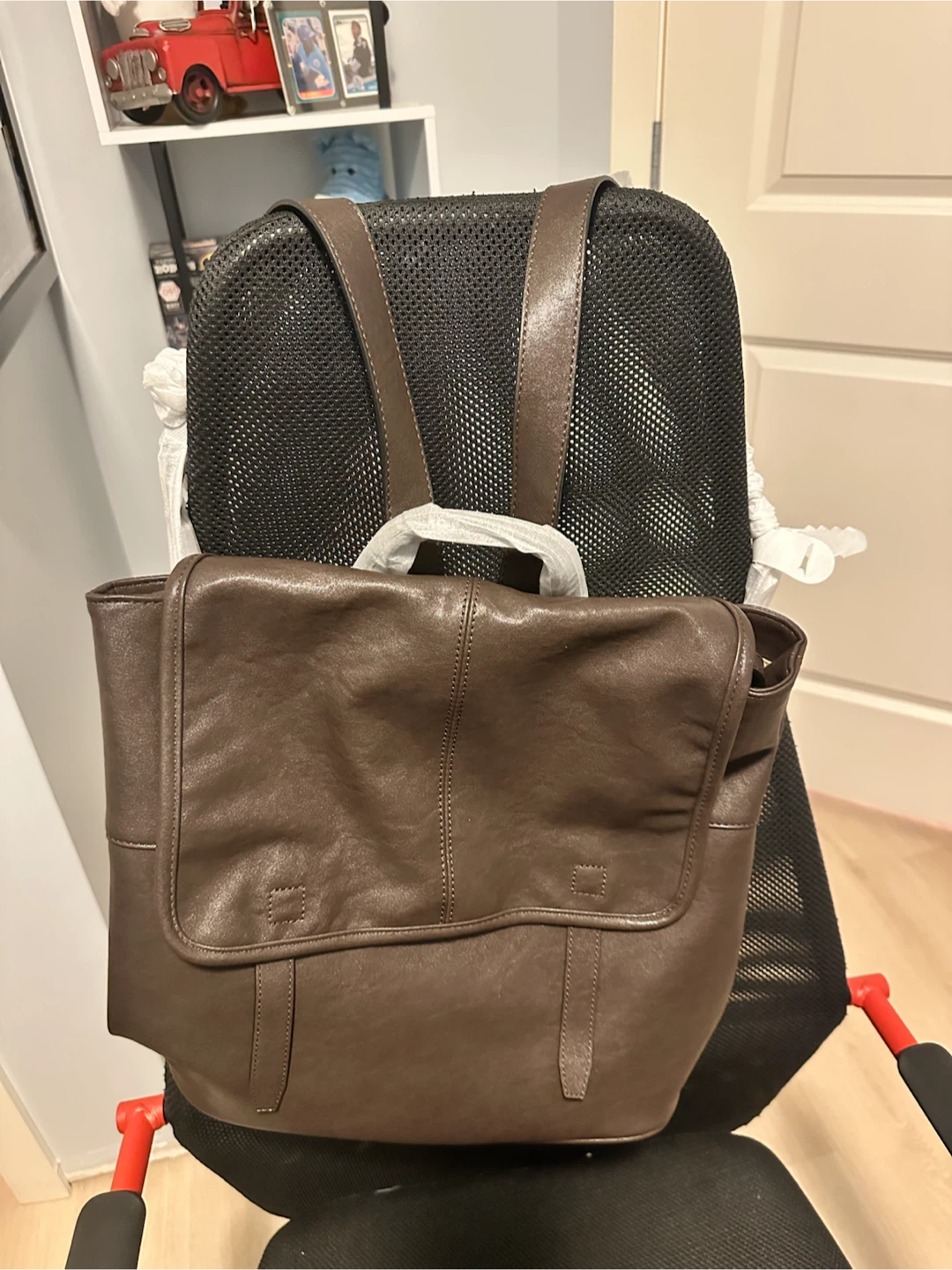 Brown Leather Backpack