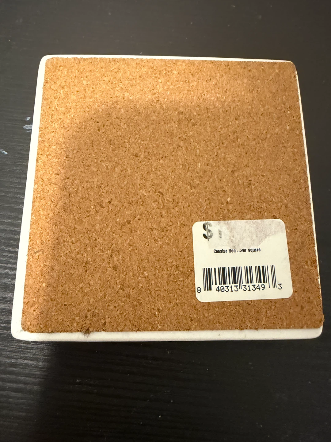Art Deco Klimt Style Geometric Red Ceramic Coaster Cork Backing - photo 2