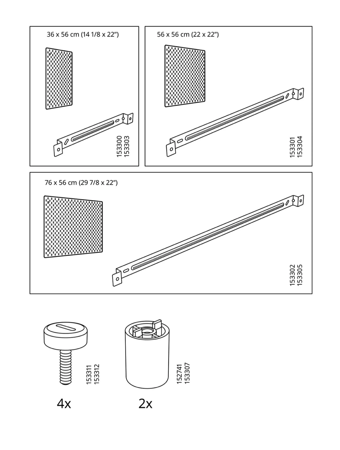 IKEA SKÅDIS White Pegboard 56 × 56 cm - photo 4
