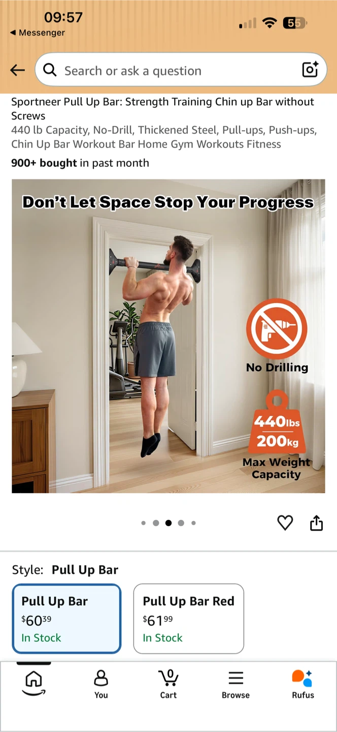Brand new pull up bar $65 with tax from Amazon selling at half - photo 2