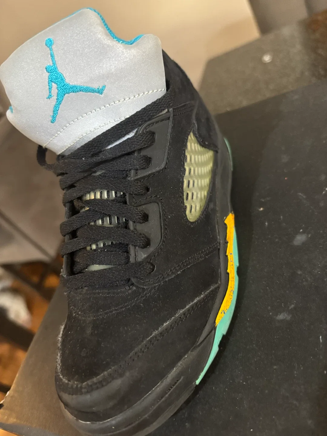 Jordan 5 Retro (PS) Black/Aquatone-Taxi