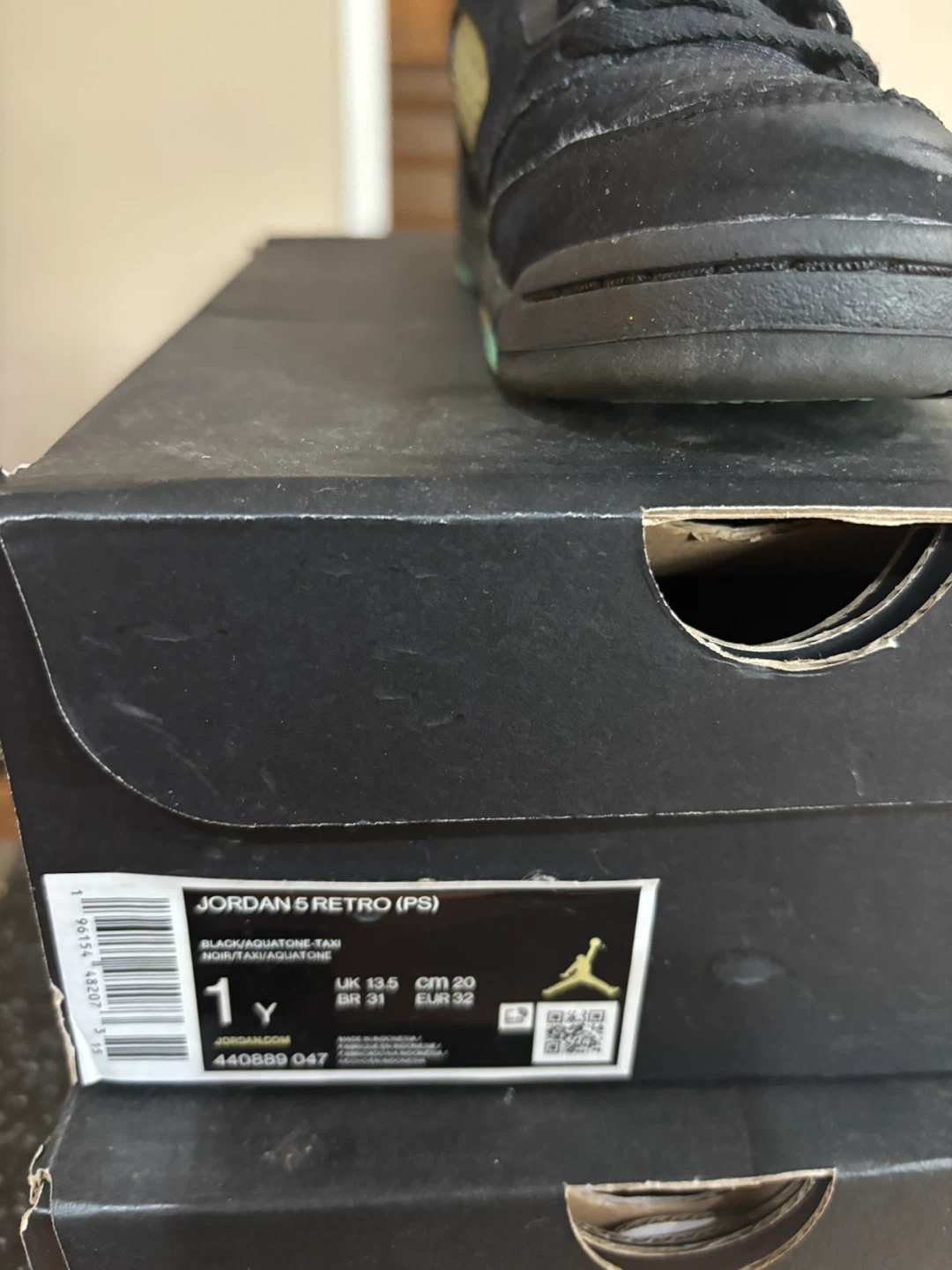 Jordan 5 Retro (PS) Black/Aquatone-Taxi - photo 2