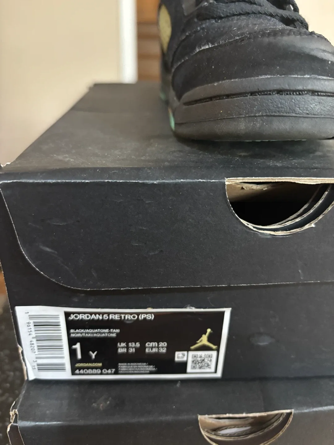 Jordan 5 Retro (PS) Black/Aquatone-Taxi - photo 2