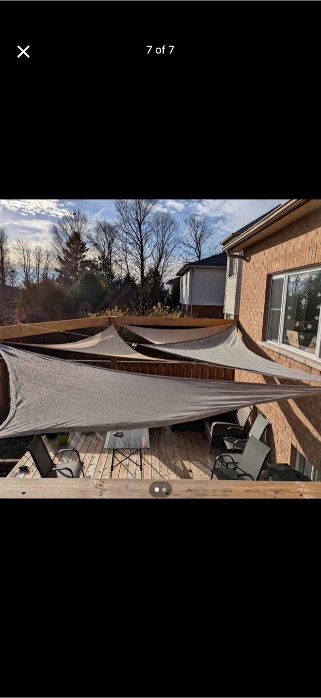 Triangle Sun Shade Sail Sunshade UV Block - photo 2