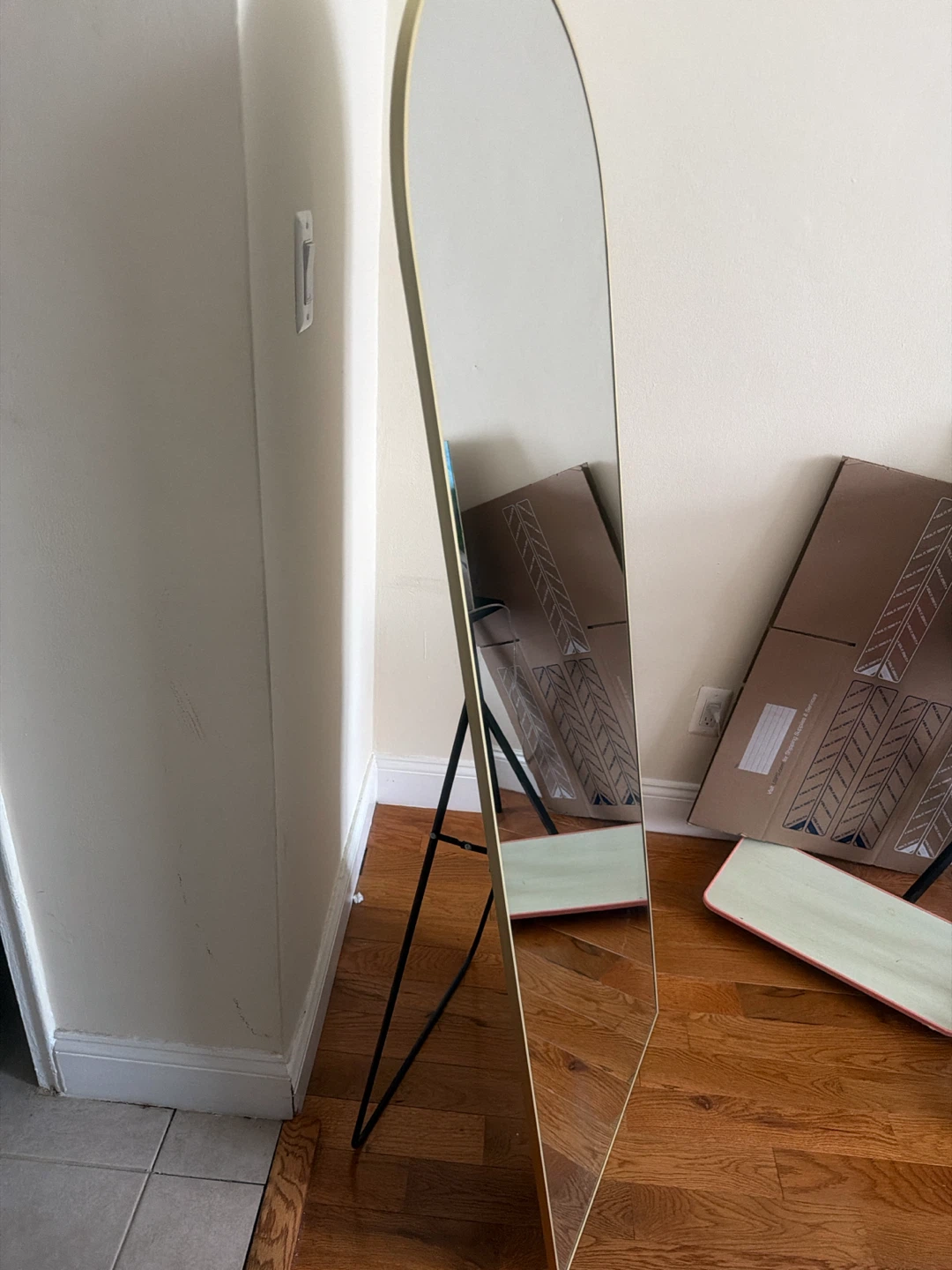 Arched Full Length Mirror with Gold Frame - photo 2