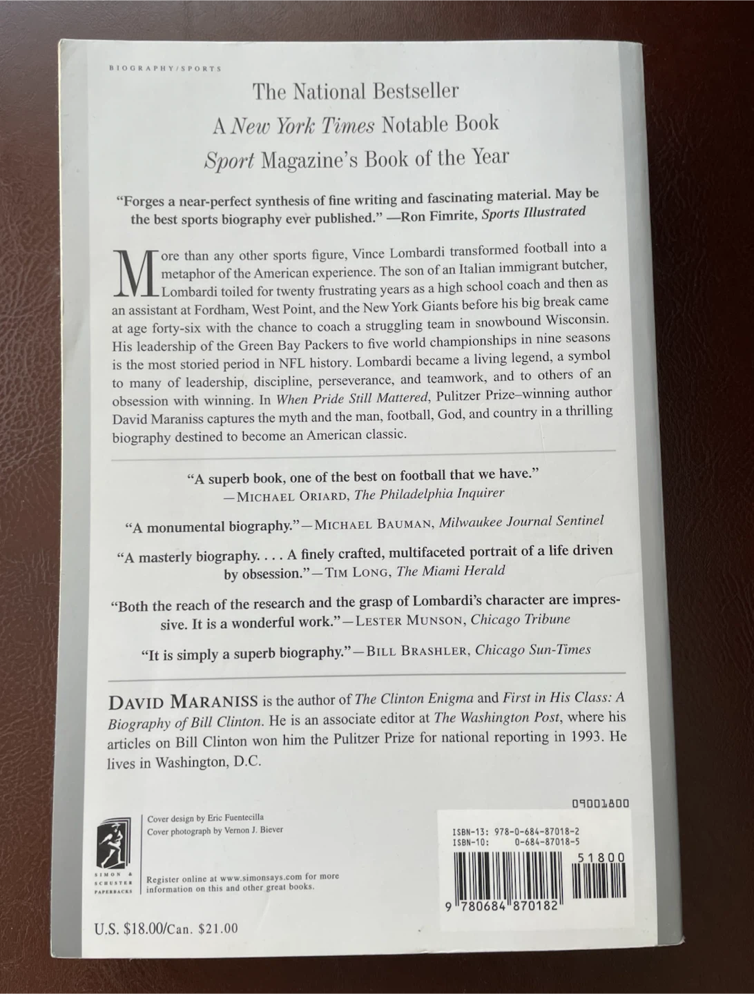 When Pride Still Mattered The Life Of Vince Lombardi Book - photo 3