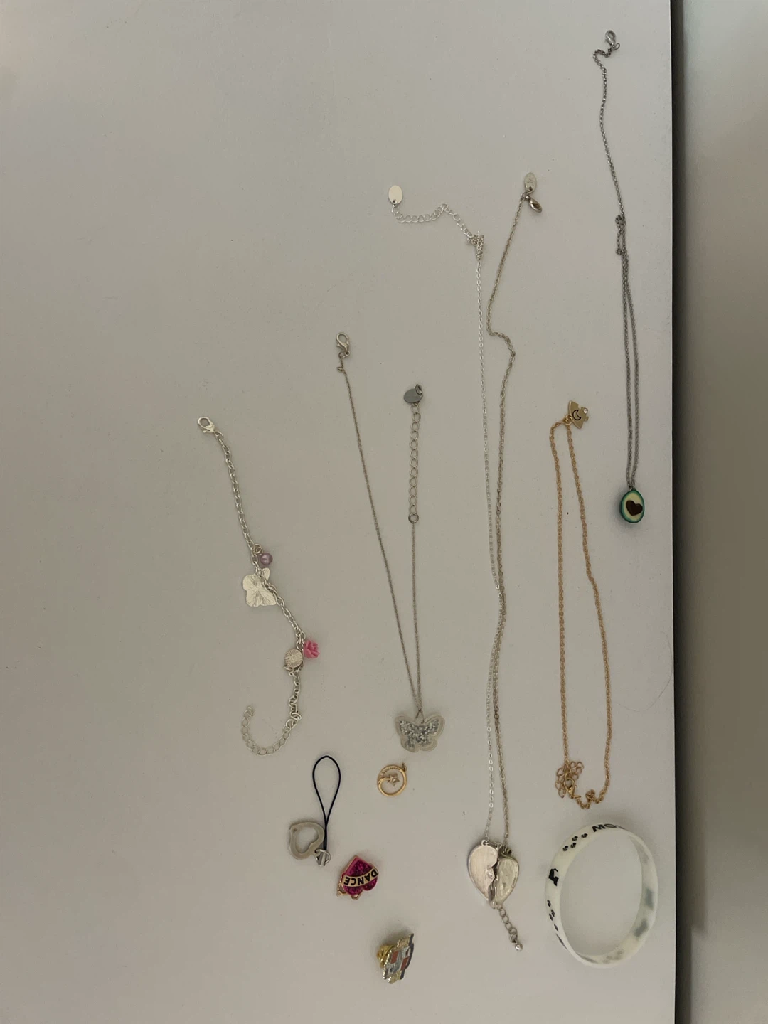 Assorted Necklaces, Bracelet, and Charms