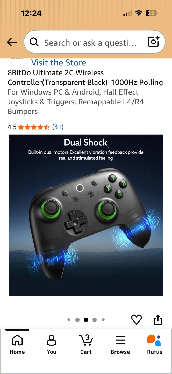 8BitDo Ultimate 2C Wireless Controller (Transparent Black) - photo 4