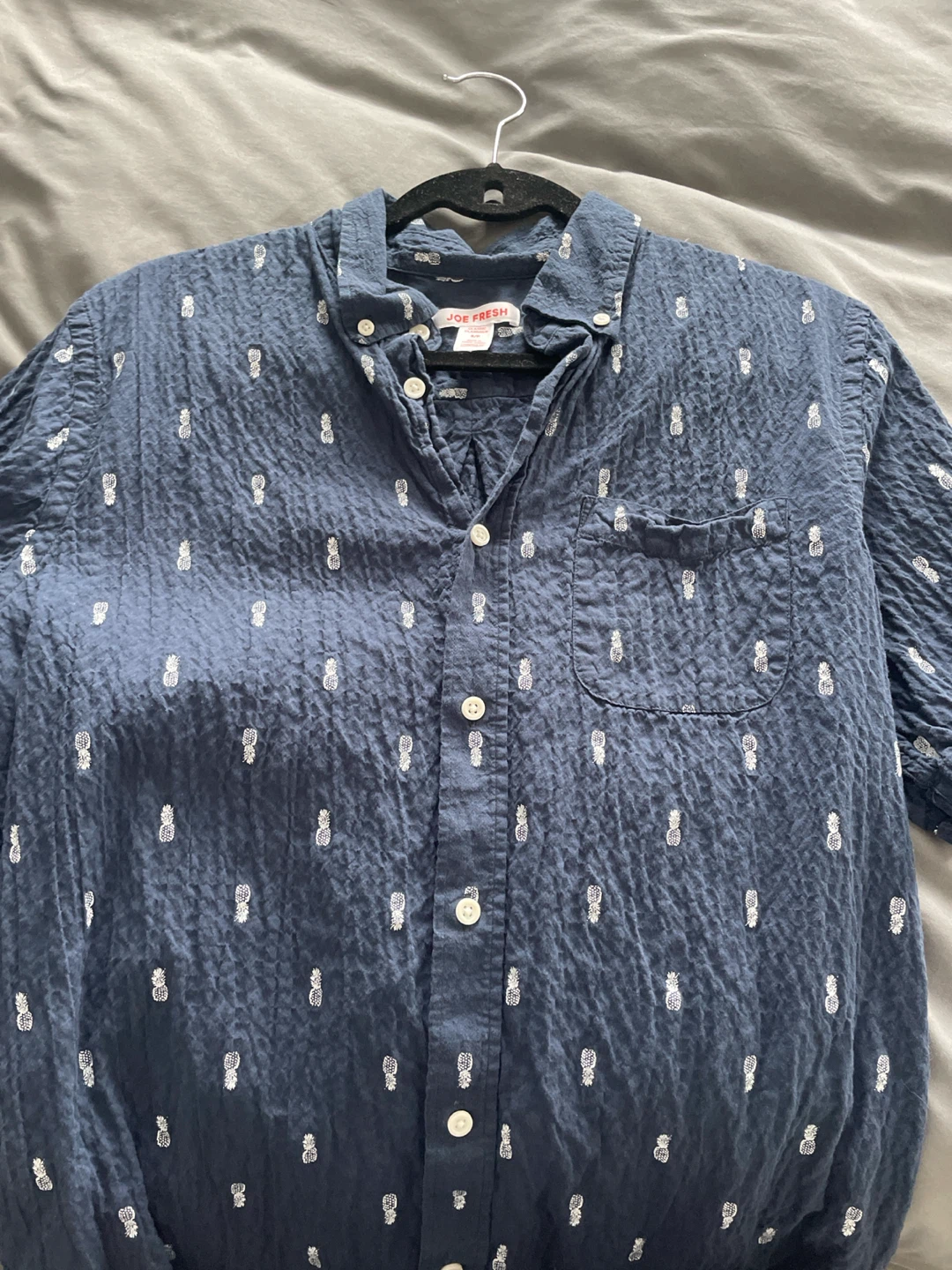 Joe Fresh Men's Pineapple Print Short Sleeve Shirt