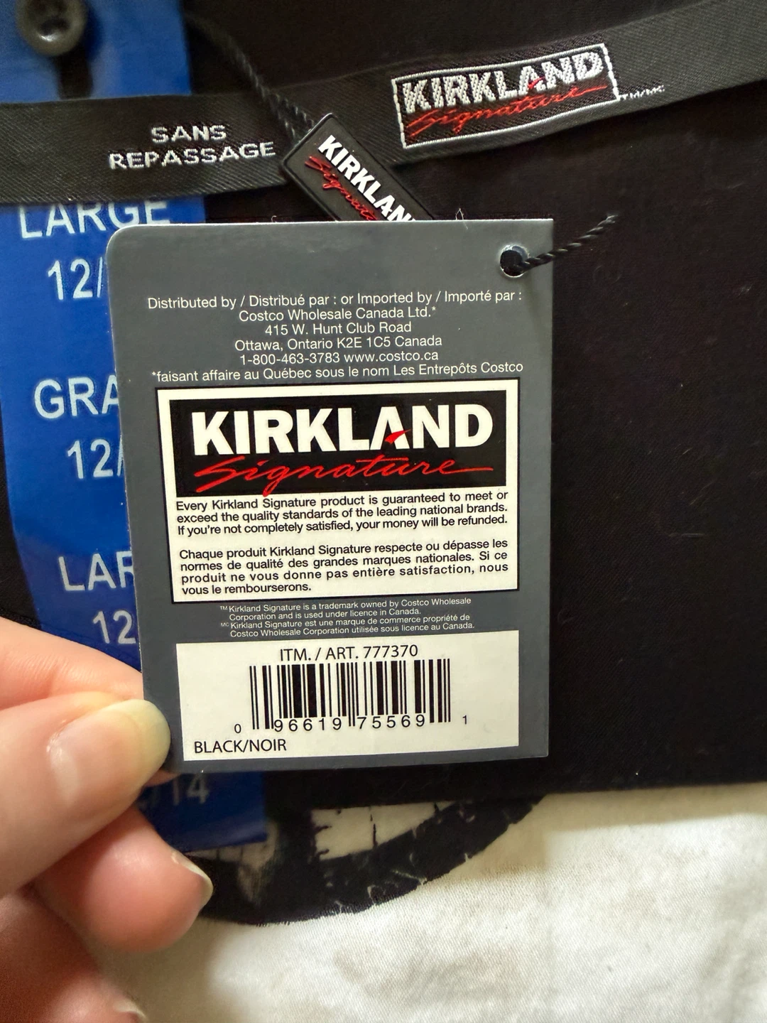 Kirkland Signature Ladies Long Sleeve Black Oxford Shirt - photo 5