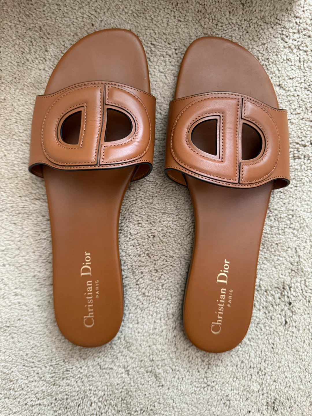 Dior D-Club Leather Sandals Sz 40